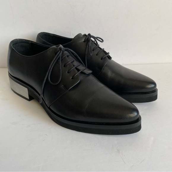 COS Point Toe lace up Oxfords with metal heel insert 7 - Picture 2 of 14